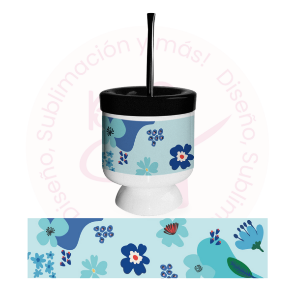 Mate - Flores Azul