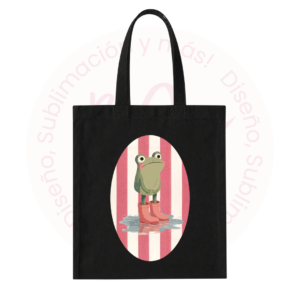 Tote Bag Negra- Ranita mood