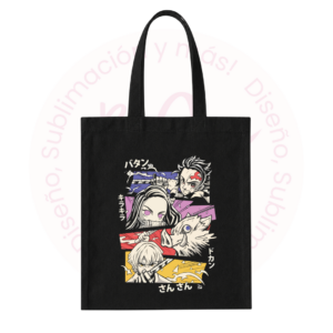 Tote Bag Negra - Demon Slayer