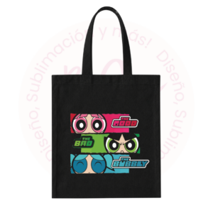 Tote Bag Negra - Chicas Superpoderosas