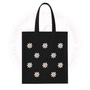 Tote Bag Negra - Margaritas🌼