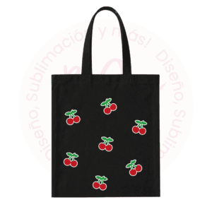 Tote Bag Negra -Cerezas 🍒